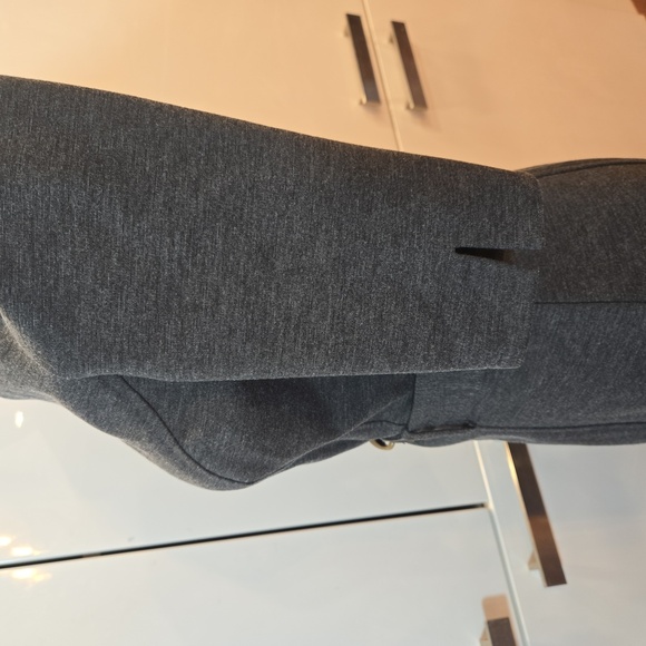 Banana Republic Short Sleeve Belted Stretch Midi Sheath Dress Gray Size 4 - Picture 5 of 10